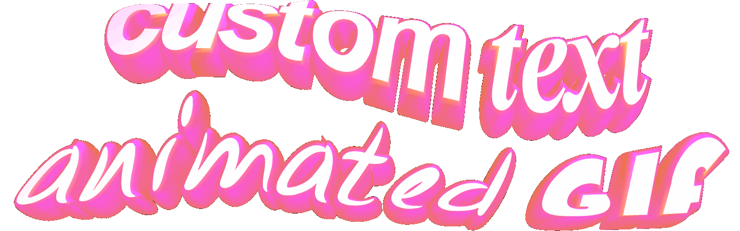 Custom Animated Text GIF Sticker