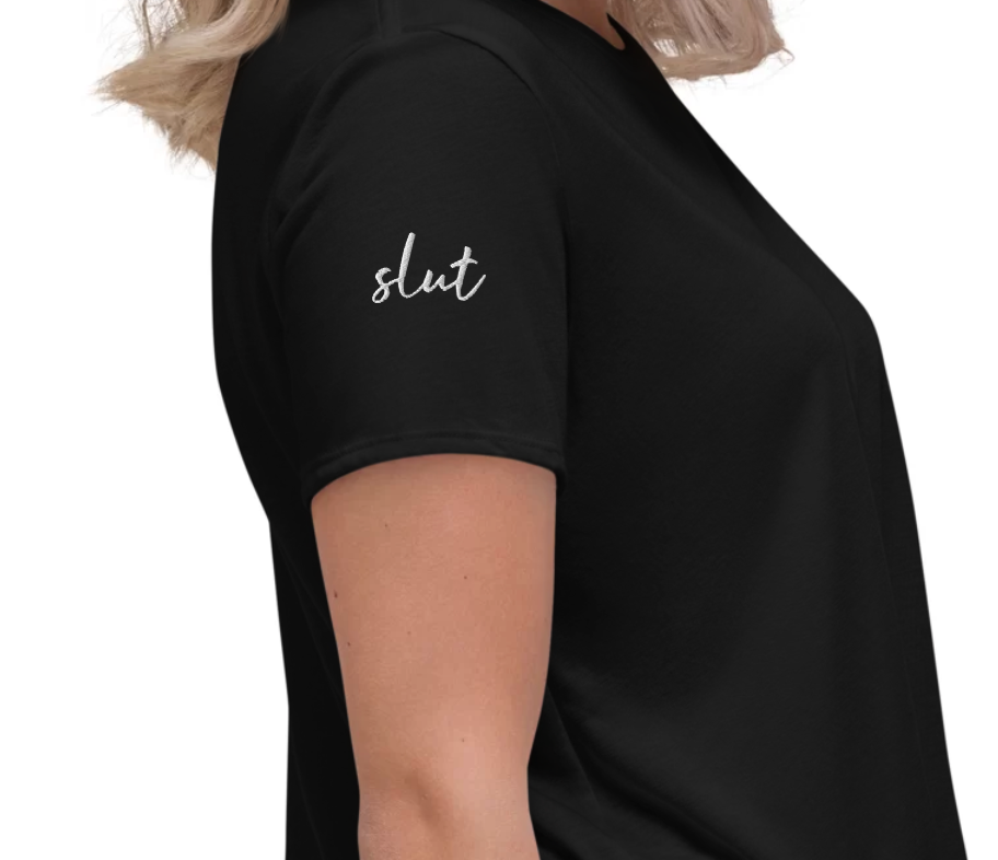 Subtle Slut Embroidered Crop Top