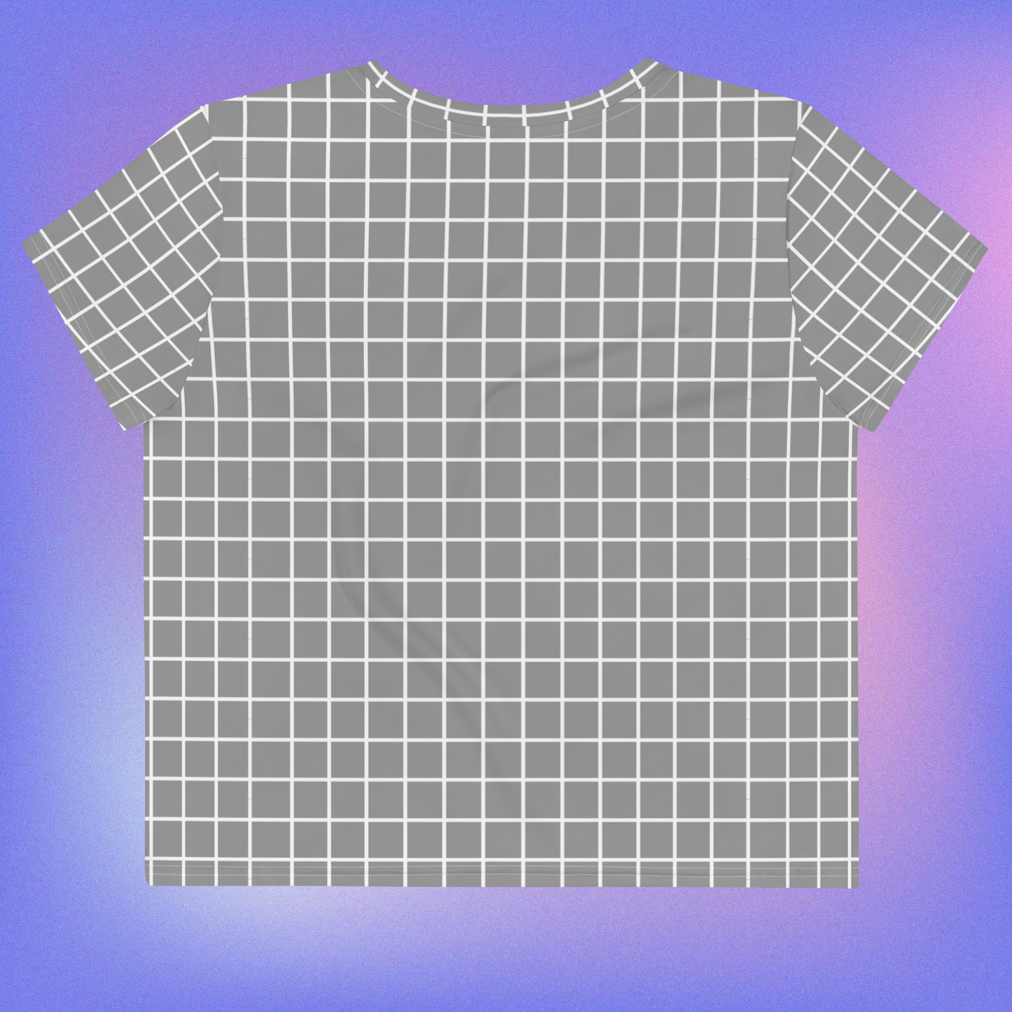 Gray Grid Crop Top