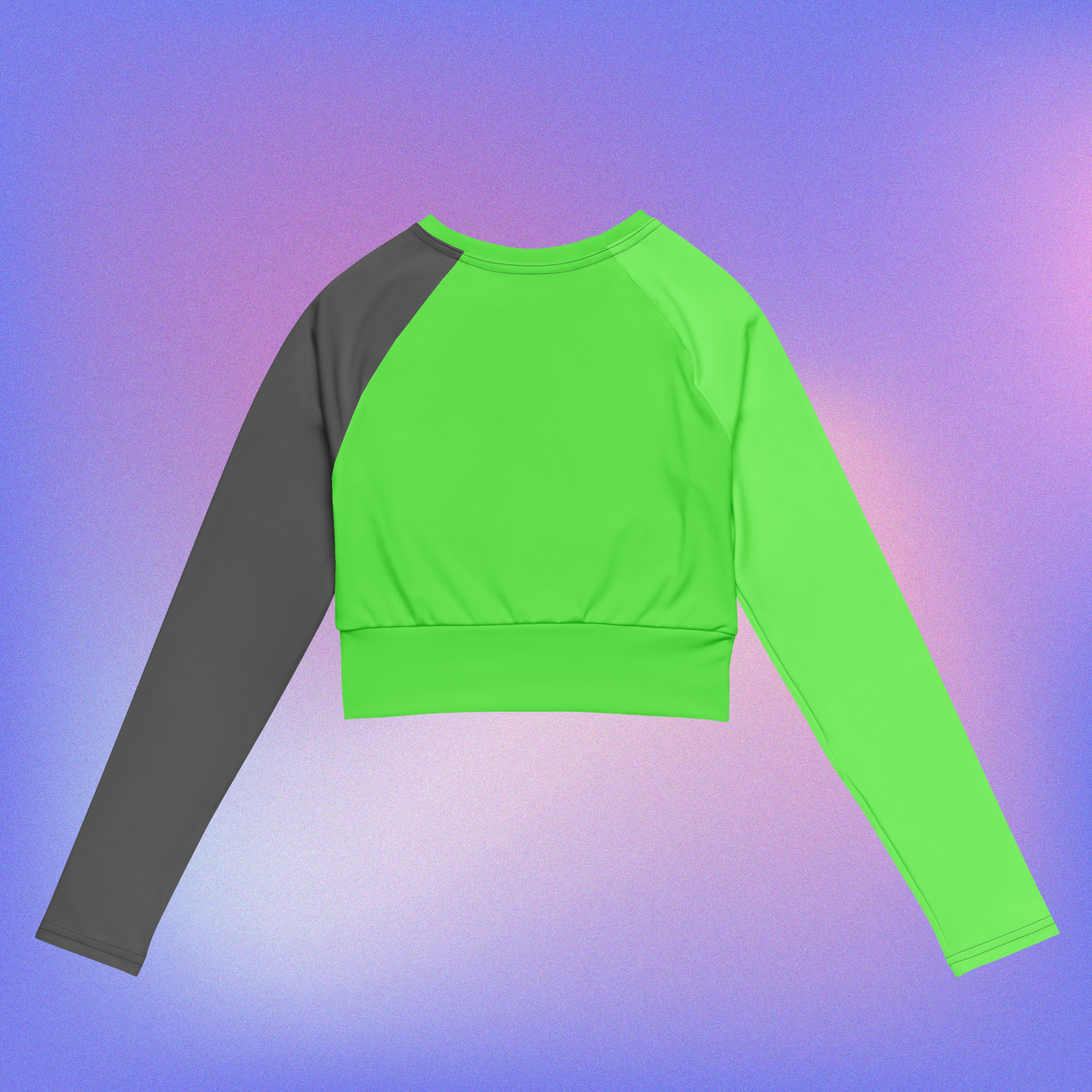 Neon Green Long-Sleeve Crop Top