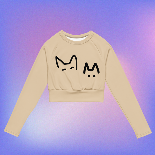 Kitty Ears Long-Sleeve Crop Top