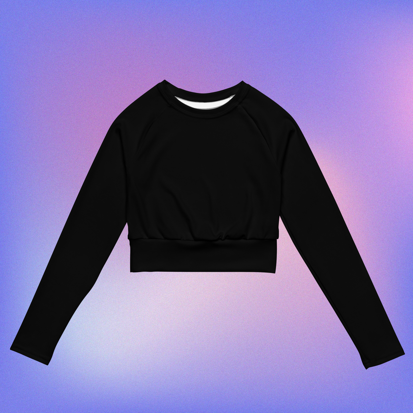 1-color Long-Sleeve Crop Top