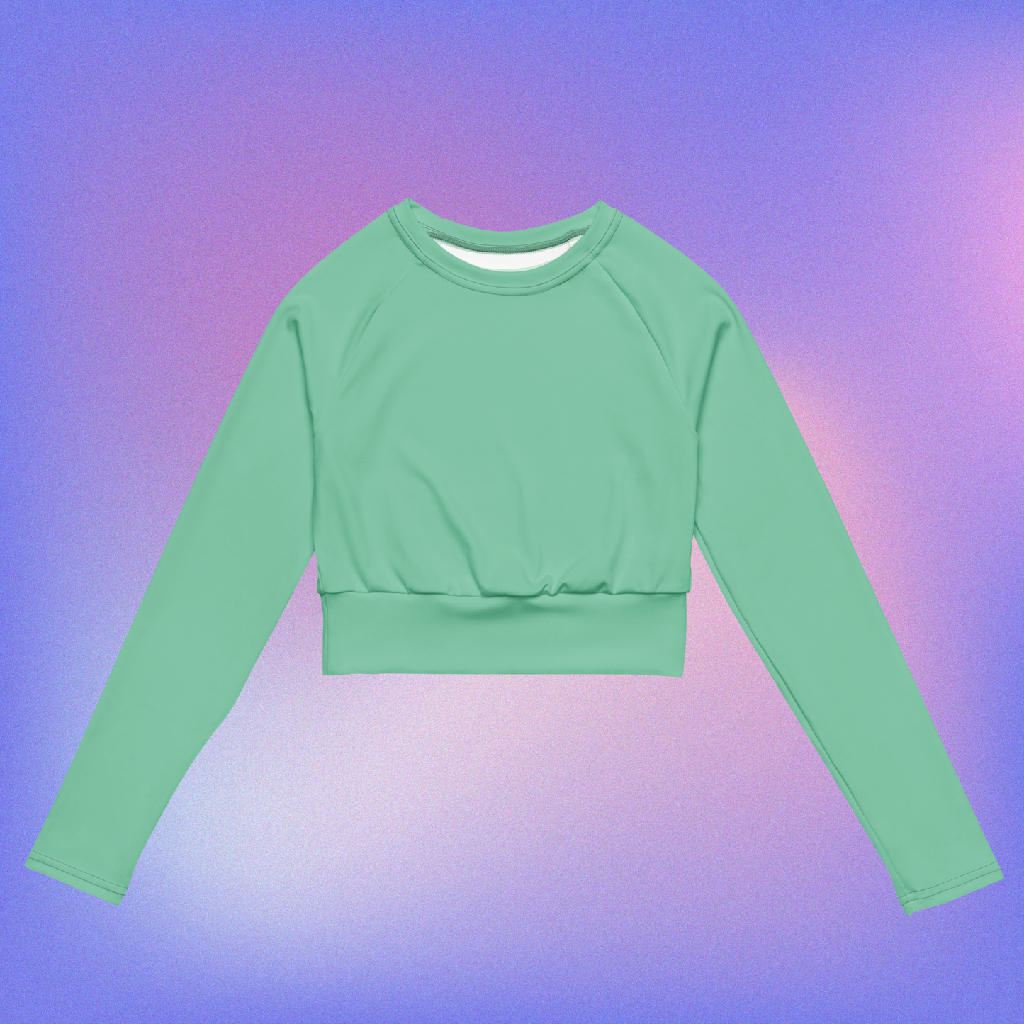 1-color Long-Sleeve Crop Top