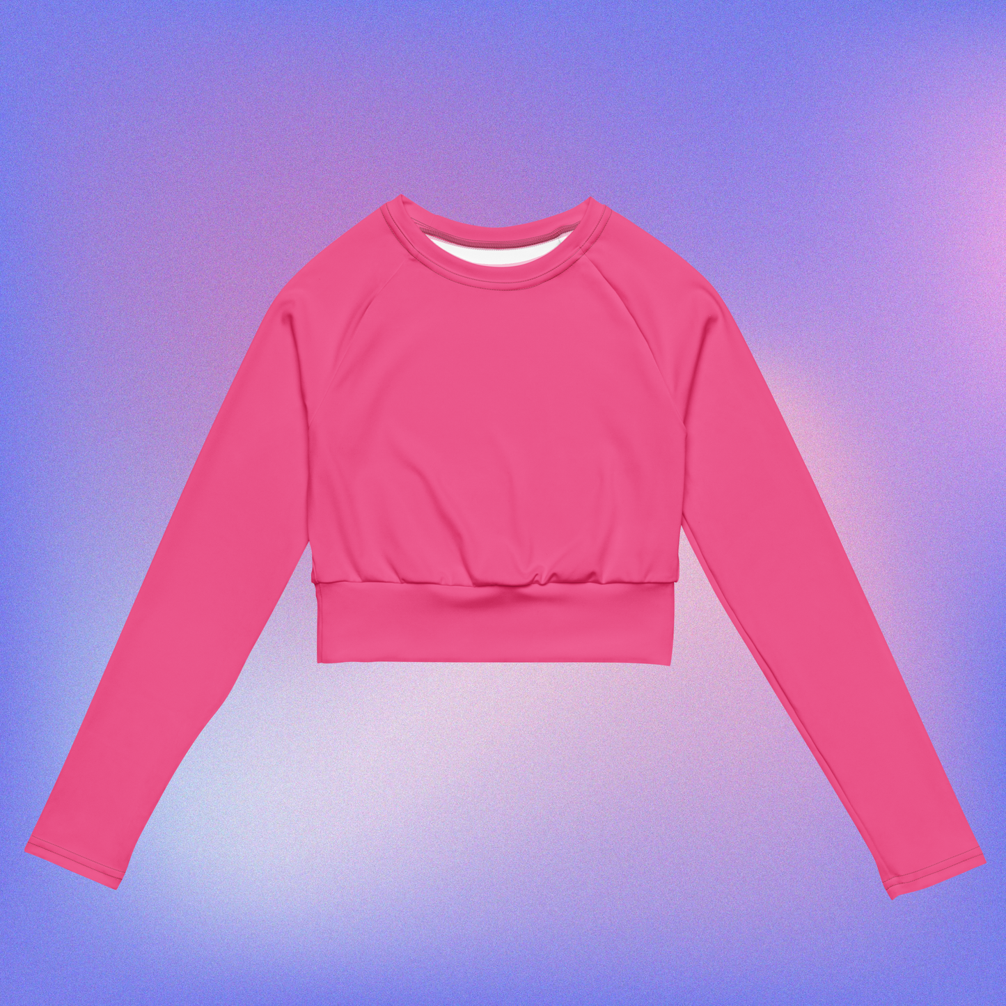 1-color Long-Sleeve Crop Top