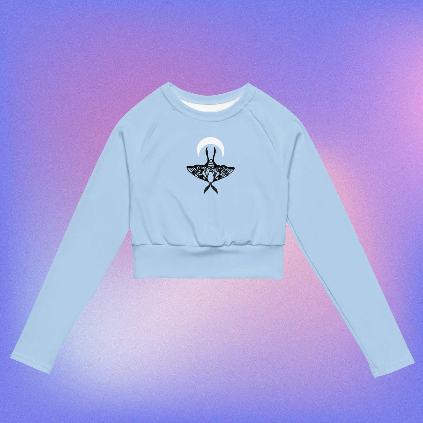 Moon Moth Long-Sleeve Crop Top