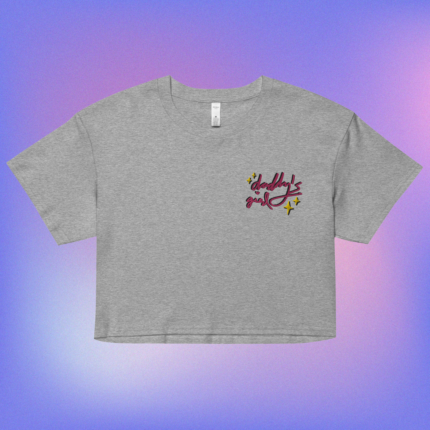 Daddy's Girl Embroidered Crop Top