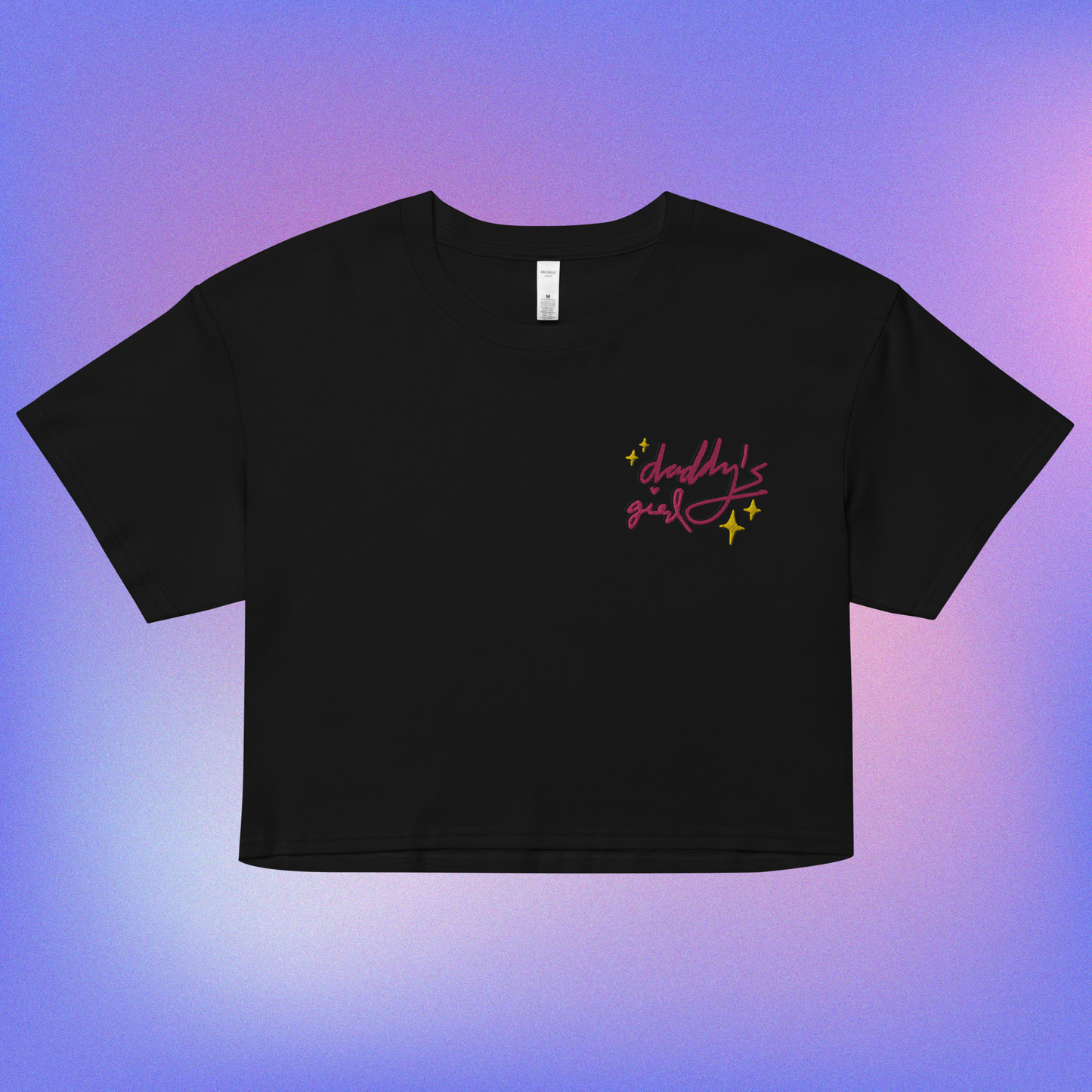 Daddy's Girl Embroidered Crop Top