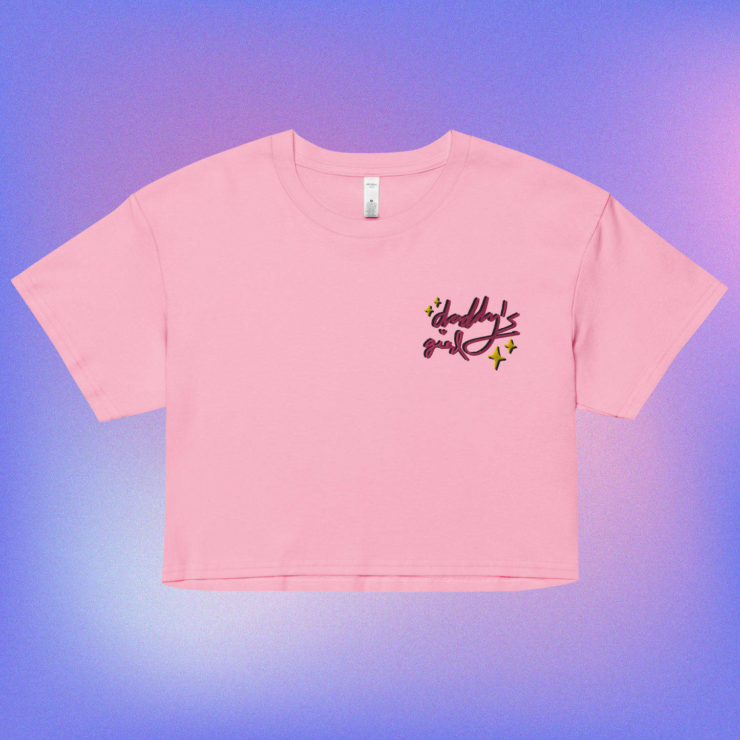 Daddy's Girl Embroidered Crop Top