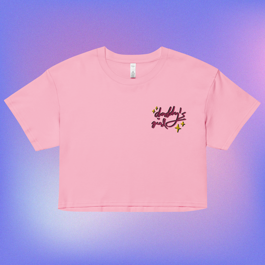 Daddy's Girl Embroidered Crop Top