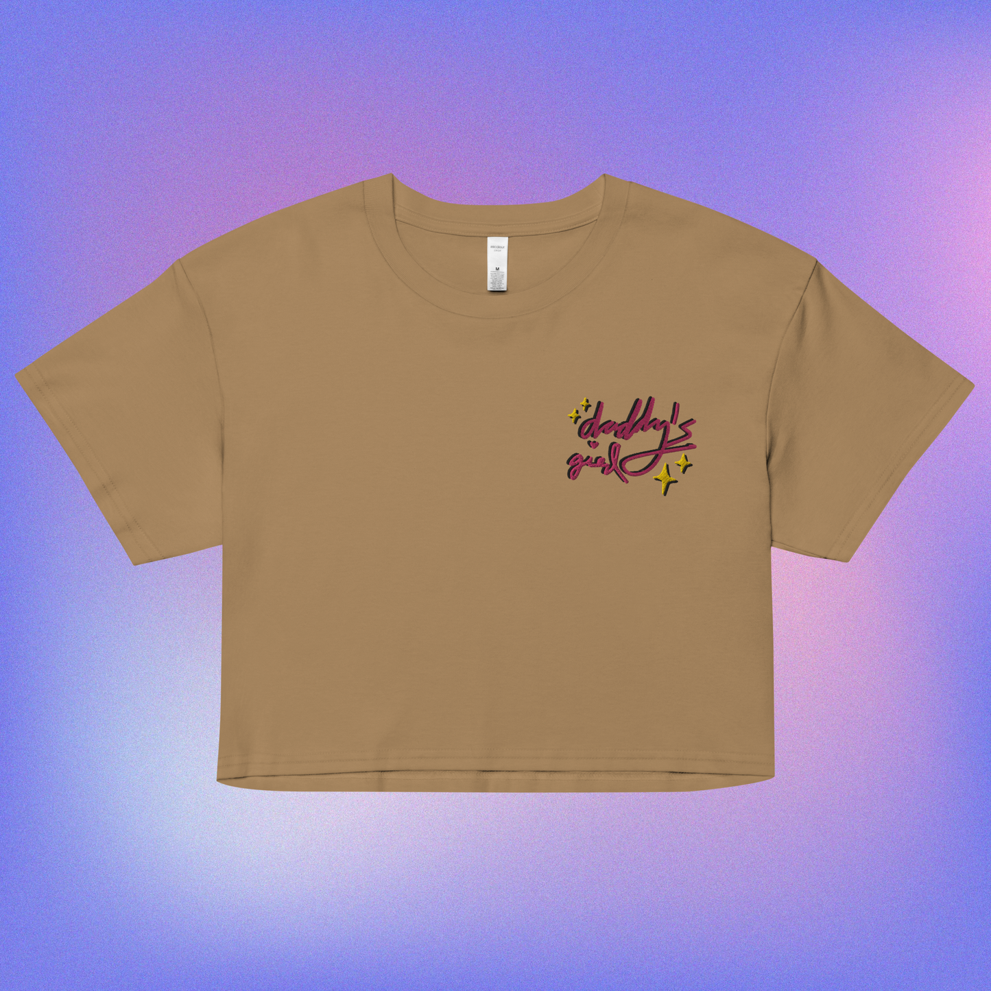 Daddy's Girl Embroidered Crop Top