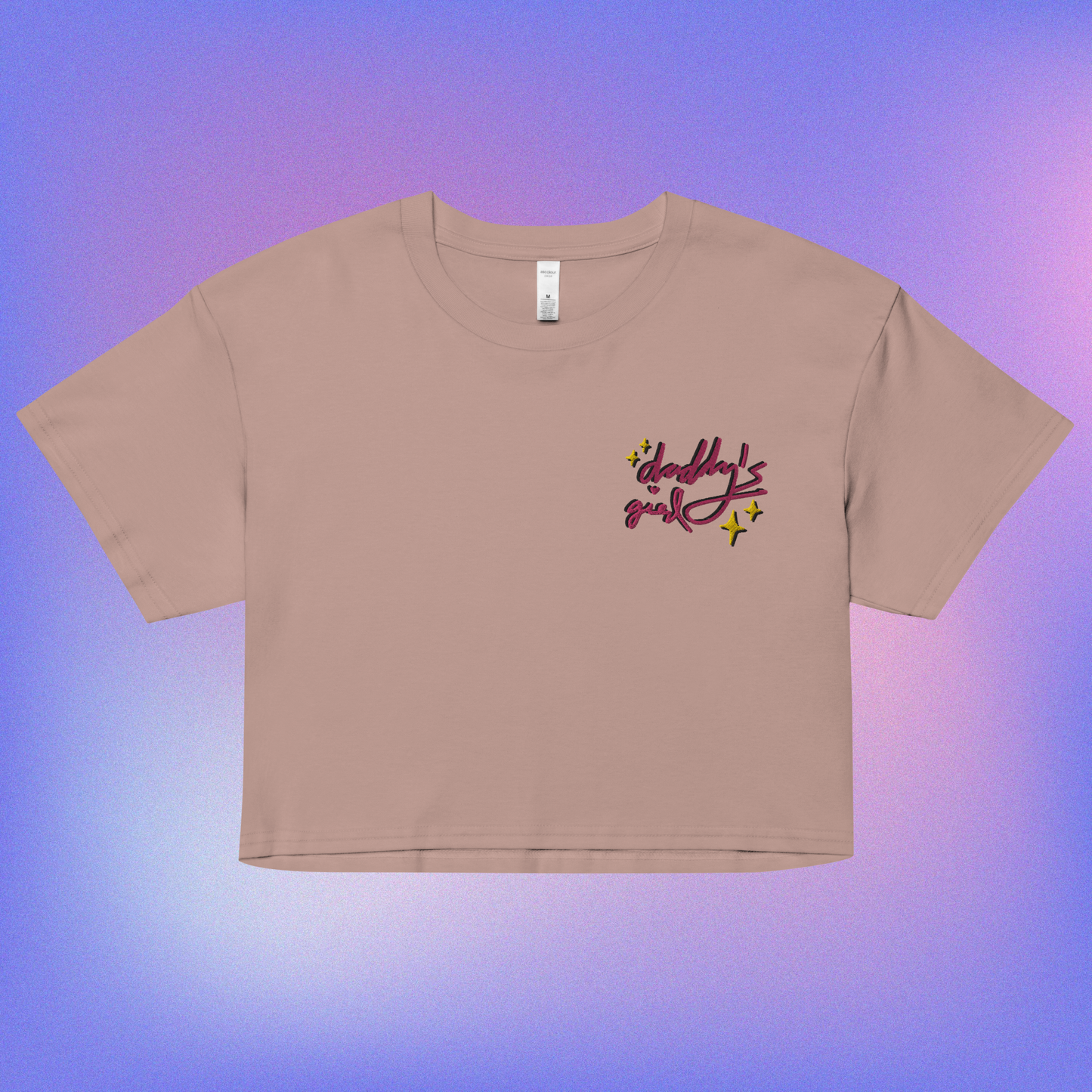 Daddy's Girl Embroidered Crop Top