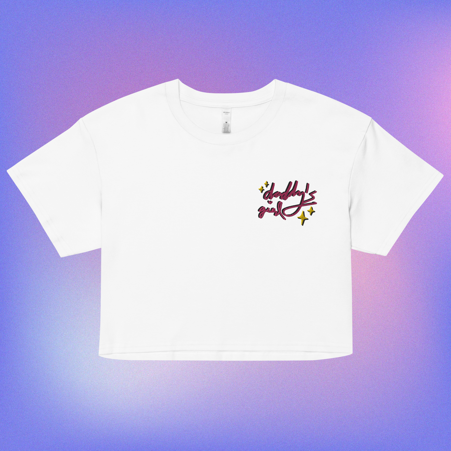 Daddy's Girl Embroidered Crop Top