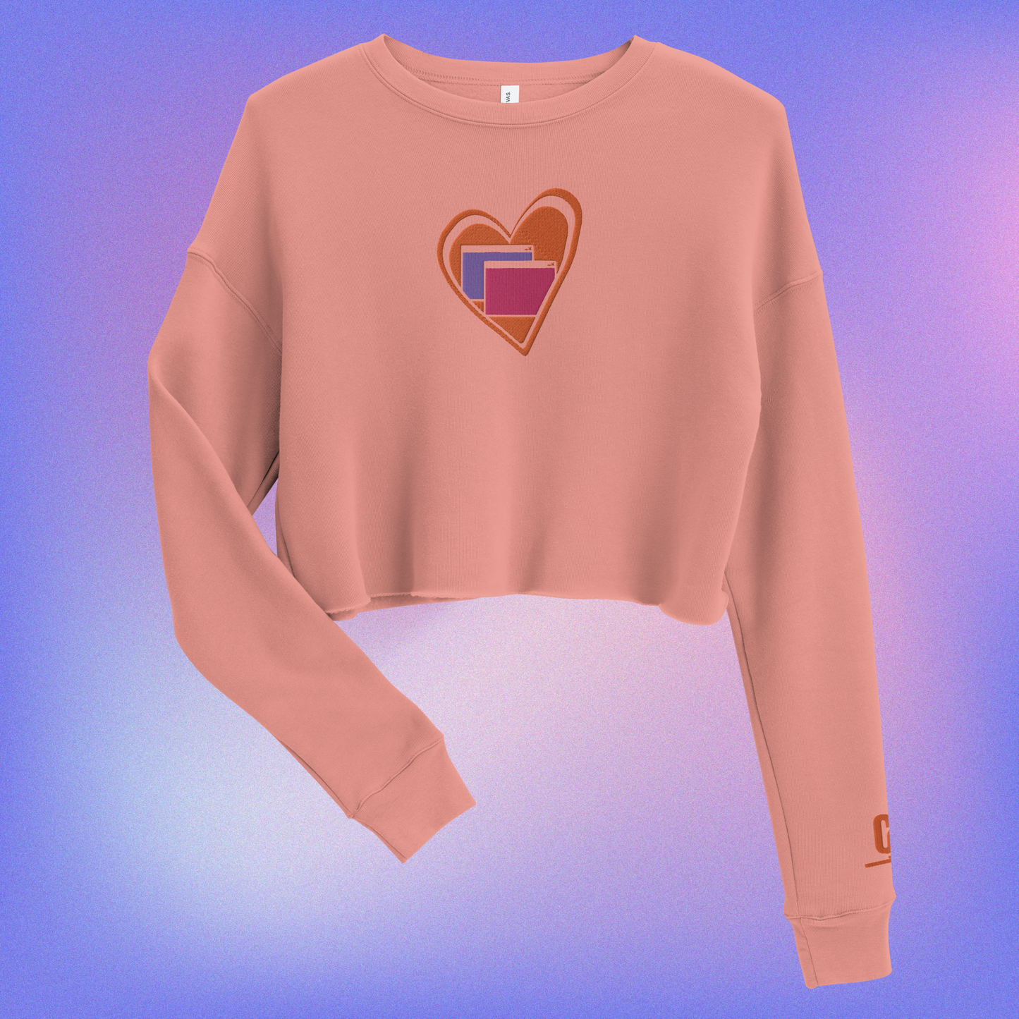 Heart Windows Crop Sweater